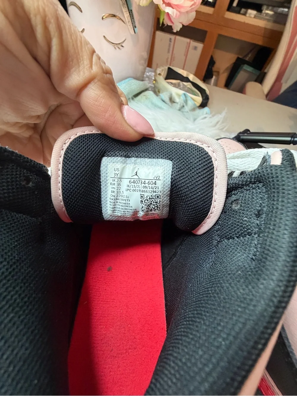 Nike Kids' Pink and Black High-Top Sneakers